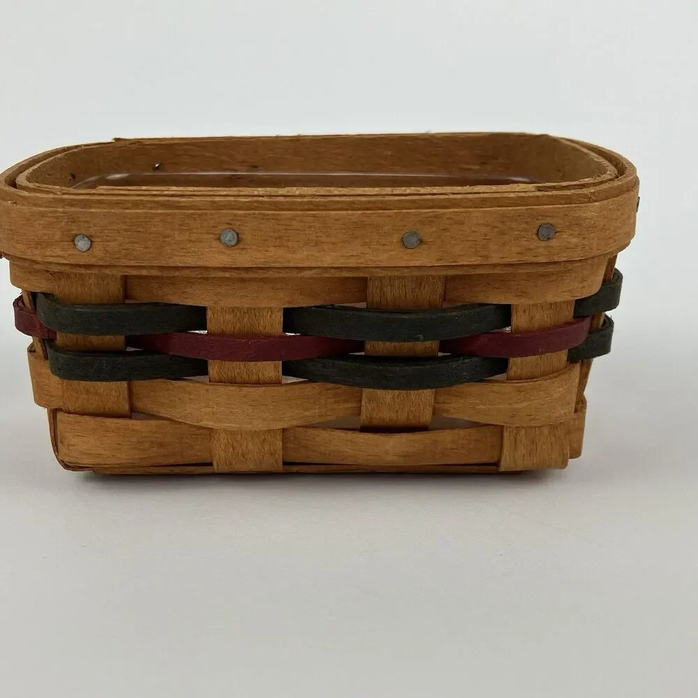 Longaberger Business Card Basket 1994 | /w Protector Home Storage VTG (17477)
